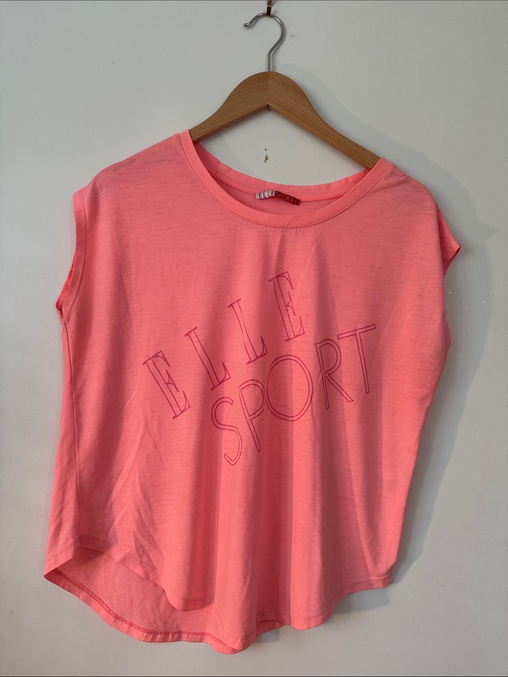 Vintage Elle Sport Women's Coral Pink Muscle Tee